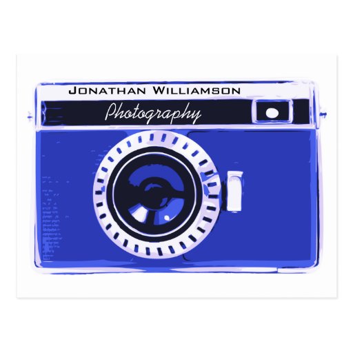 Rétros affaires bleues propres de photographie d'a cartes postales