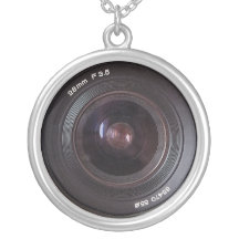 Rétros bijoux d'argent sterling d'objectif de camé pendentifs