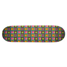Rétros carrés colorés super planches à roulettes customisées