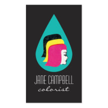 Rétros cartes de visite de coloriste ou de stylist cartes de visite personnelles