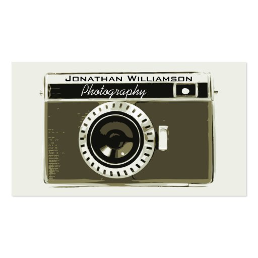 Rétros cartes de visite gris de photographie d'app carte de visite