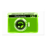 Rétros cartes de visite verts de photographie d'ap cartes de visite personnelles