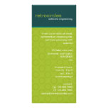 Rétros cercles verts et carte turquoise de support motif pour double carte