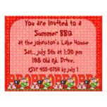 Réunion de famille d'invitation de barbecue de fêt