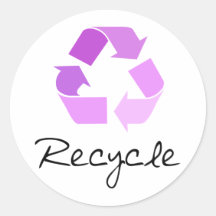 Réutilisez le symbole ! conception lilas ! autocollants