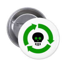 "Réutilisez ou mourez" conception Badges Avec Agrafe