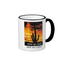 Réveillez et sentez le café tasses