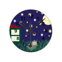 Rêver du chat de l'espace horloges murales