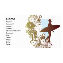 rêves surfants cartes de visite personnelles