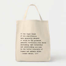 Révolution végétalienne grande sacs en toile