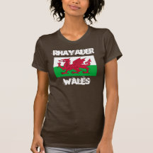 Rhayader, Pays de Galles avec le drapeau de Galloi T-shirt