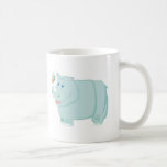 rhinocéros heureux avec le papillon tasse