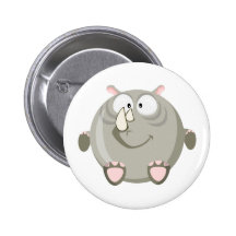 Rhinocéros mignon de cercle badge