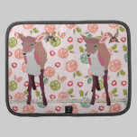 Rickshaw floral vintage de planificateur de faon a pochettes folios
