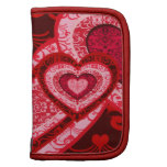 Rickshaw FO de coeur de damassé de Saint-Valentin/ Agenda Folio