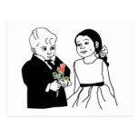 Ringbearer et demoiselle de honneur cartes postales