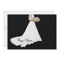 robe nuptiale blanche de faire-part de mariage ita