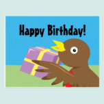 Robin Happy Birthday Postcard briefkaarten