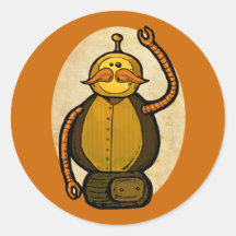 Robot antique de Steambot Autocollants