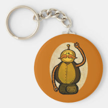 Robot antique de Steambot Porte-clef