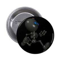 Robot bionique du garçon 3D - courant - original Pin's Avec Agrafe