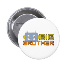 Robot de cool de frère badge avec épingle
