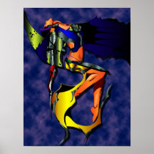 robot meisje print