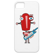 Robot rouge - coque iphone étui iPhone 5