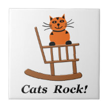 Roche de chats carreaux en céramique