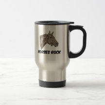 Roche de chevaux tasse à café