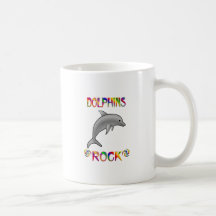 Roche de dauphins mug à café