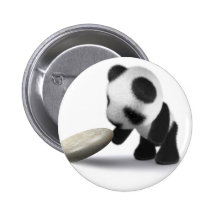 roche de panda du bébé 3d pin's avec agrafe