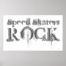 Roche de patineurs de vitesse affiches