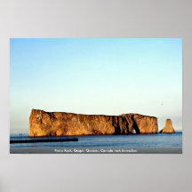 Roche de Perce, formation de roche de Gaspé, Québe Posters
