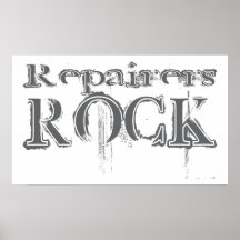 Roche de réparateurs affiches