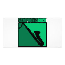 Roche de saxophones ! carte avec photo
