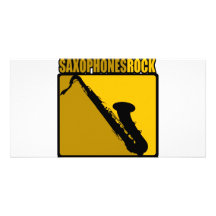 Roche de saxophones ! cartes de vœux avec photo