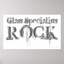 Roche en verre de spécialistes posters