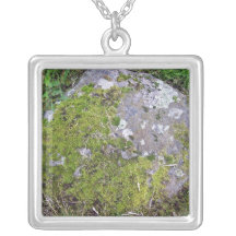 Roche moussue verte pendentif