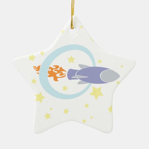 Rocket badine le rétro vaisseau spatial décorations de noël