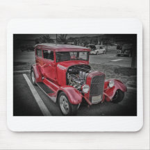 Rod d'un rouge ardent classique fait sur commande  tapis de souris