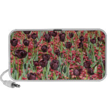 Rode Bloemen en donkere tulpen Reis Speakers