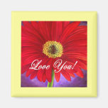Rode Daisy Flower Multi Painting - Koelkast Magneetje