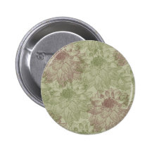 Rode en Groene Pioenen Speld Buttons