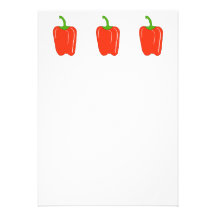 Rode Groene paprika. Geheel Custom Uitnodigingen