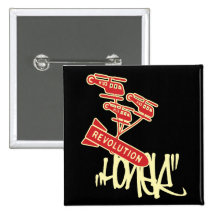 Rode Helikopters Speldbuttons