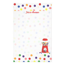 Rode Machine Gumball Persoonlijk Briefpapier
