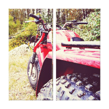 Rode Rit - ATC 2 van de Driewieler het Art. van he Canvas Print