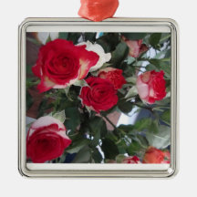 rode rozen sq orn kerst ornamenten