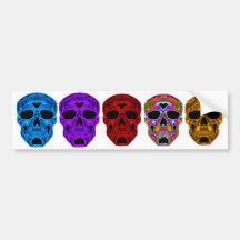 Rode Scull Bumpersticker